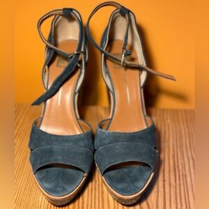 Dolce Vita Dark Blue High Wedged Heels
